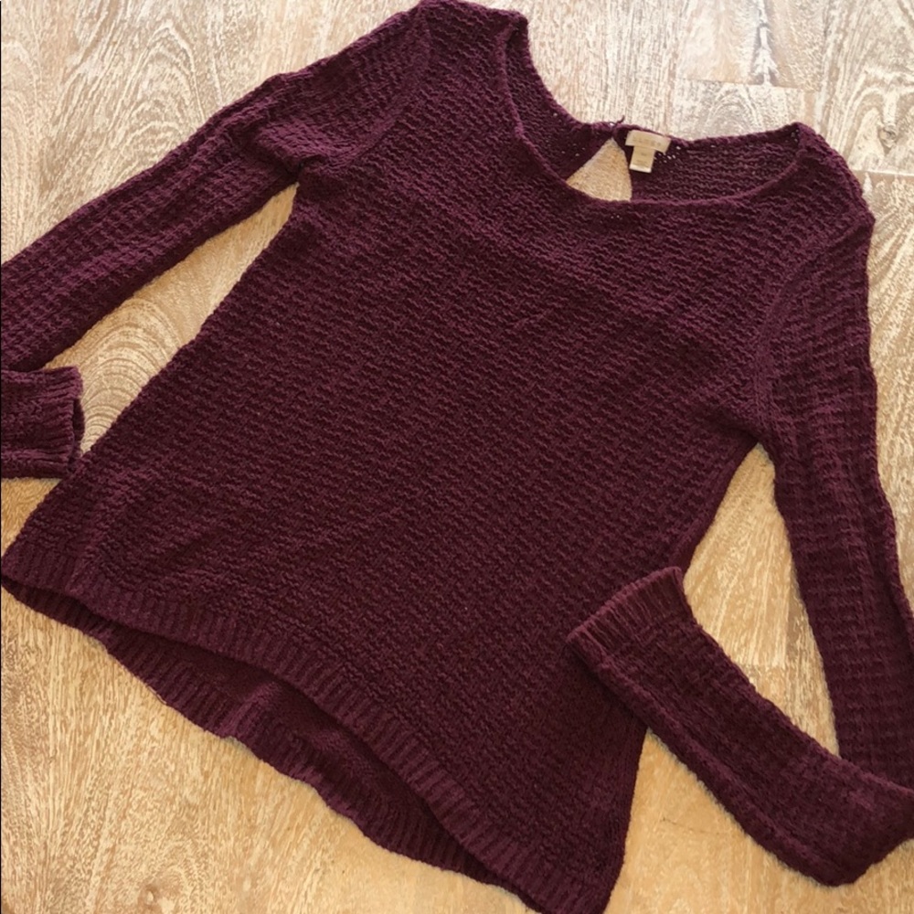 Hinge sweater XS maroon red